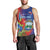 Personalized Costa Rica Independence Day Men Tank Top Scarlet Macaw Parrot With Coat Of Arms - Wonder Print Shop