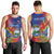 Personalized Costa Rica Independence Day Men Tank Top Scarlet Macaw Parrot With Coat Of Arms - Wonder Print Shop