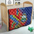 Personalized Costa Rica Independence Day Quilt Scarlet Macaw Parrot With Coat Of Arms