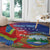 Personalized Costa Rica Independence Day Round Carpet Scarlet Macaw Parrot With Coat Of Arms