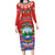 Personalized Costa Rica Independence Day Family Matching Long Sleeve Bodycon Dress and Hawaiian Shirt Guaria Morada With Folk Pattern - Wonder Print Shop