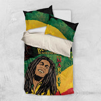 Buffalo Soldier bedding set featuring green and yellow graphic duvet with two pillowcases