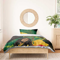 Buffalo Soldier bedding set with green, yellow, black duvet and matching pillowcase set
