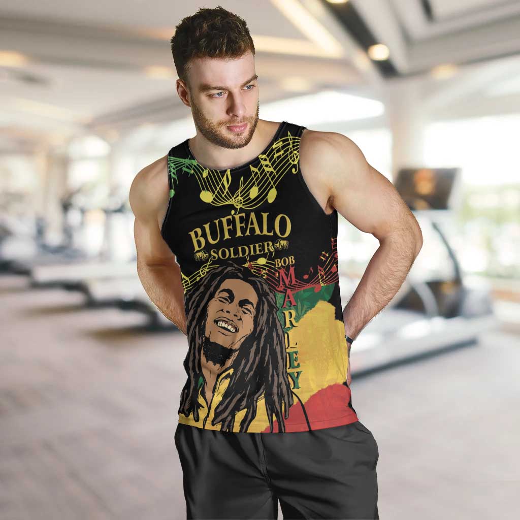 Legend Bob Buffalo Soldier Men Tank Top American Heroes Reggae Style - Wonder Print Shop