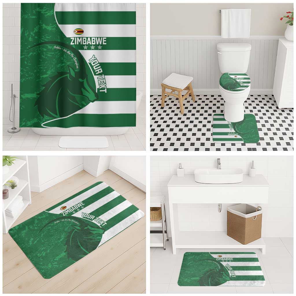 Zimbabwe Rugby Custom Bathroom Set Sables 3rd Champions Proud - Wonder Print Shop
