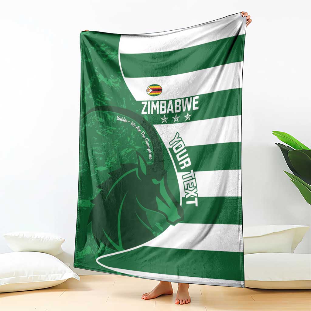 Zimbabwe Rugby Custom Blanket Sables 3rd Champions Proud - Wonder Print Shop
