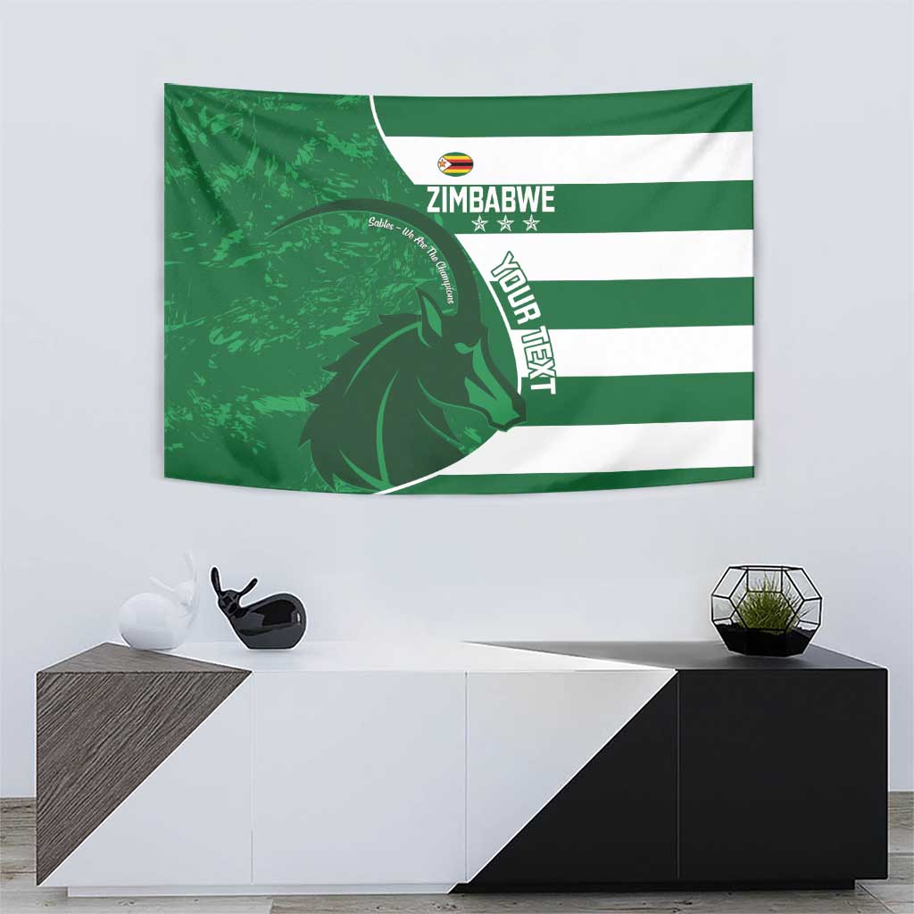 Zimbabwe Rugby Custom Tapestry Sables 3rd Champions Proud - Wonder Print Shop