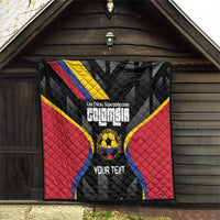 Custom Colombia Football Quilt Vamos Las Chicas Superpoderosas - Wonder Print Shop