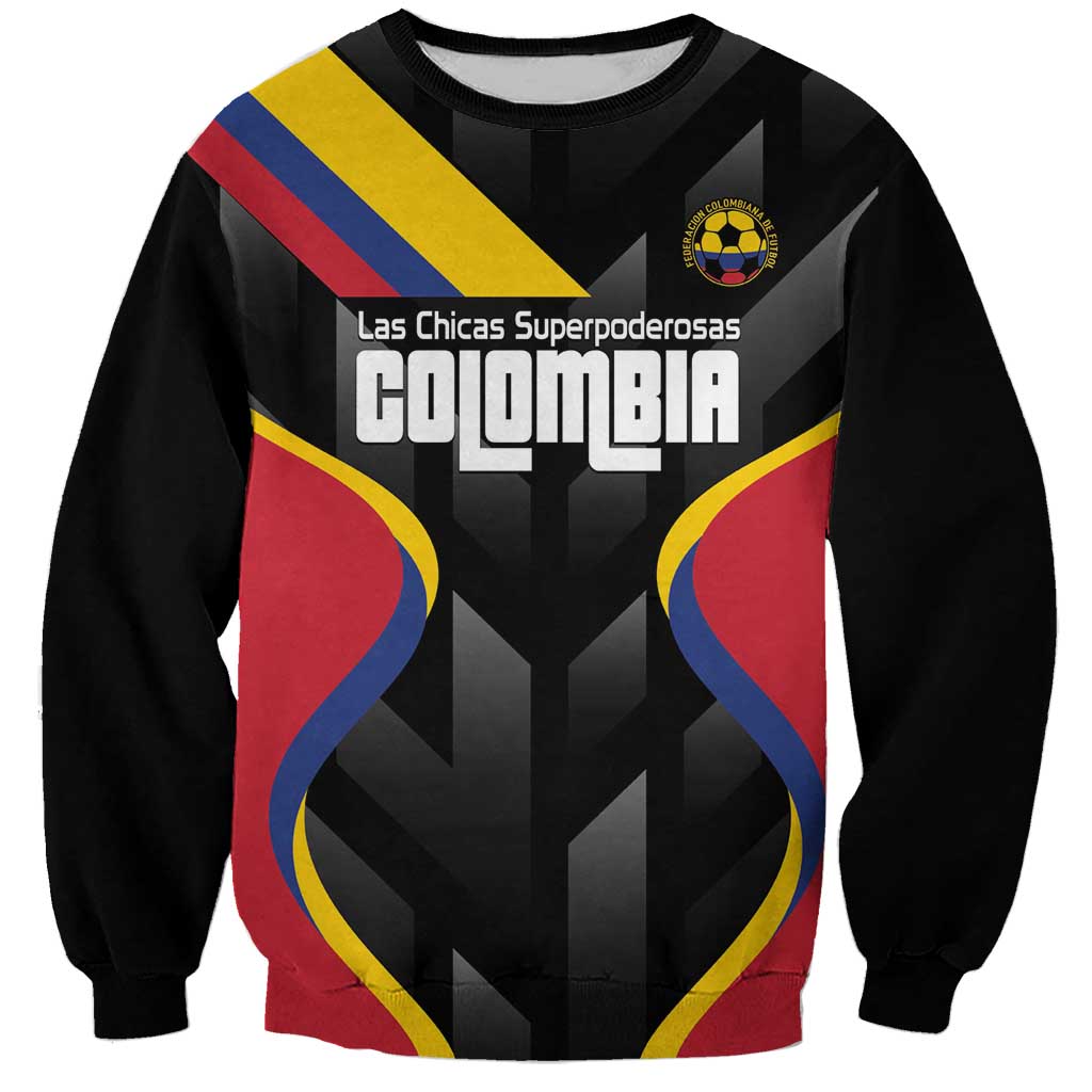 Custom Colombia Football Sweatshirt Vamos Las Chicas Superpoderosas - Wonder Print Shop