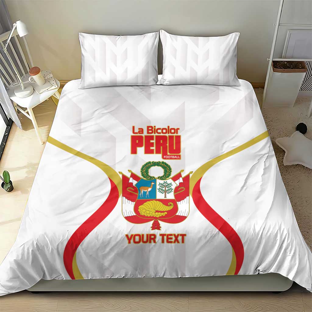Custom Peru Football Bedding Set Vamos La Bicolor - Wonder Print Shop