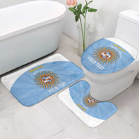 Custom Argentina Football Bathroom Set Vamos La Albiceleste Blue Version - Wonder Print Shop