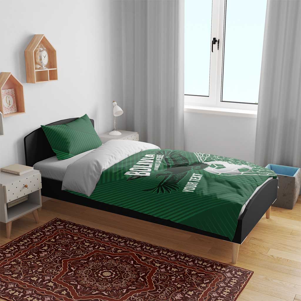 Custom Bolivia Football Bedding Set Vamos La Verde - Wonder Print Shop