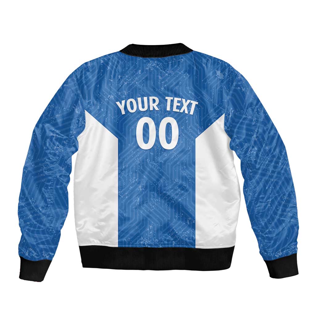Greece Basketball Custom Bomber Jacket Go Hellas Blue Version - Wonder Print Shop
