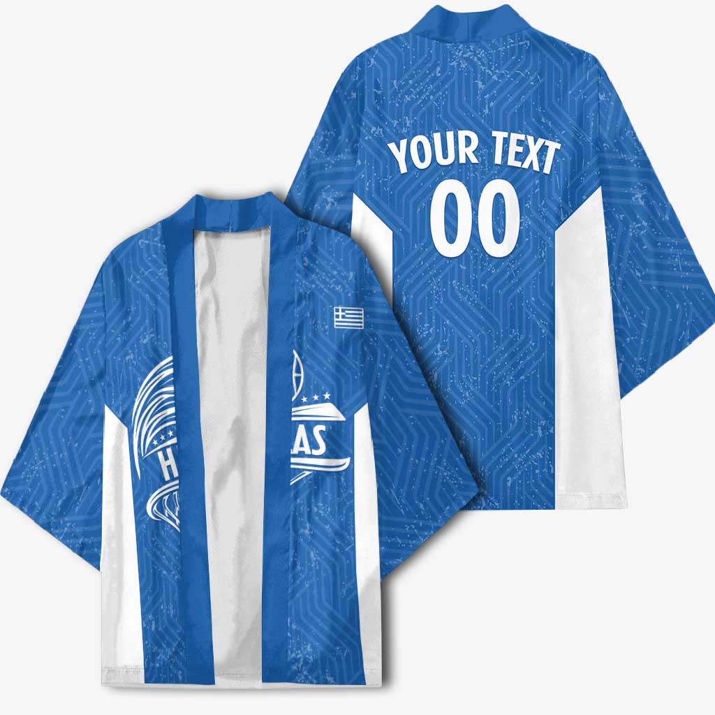 Greece Basketball Custom Kimono Go Hellas Blue Version - Wonder Print Shop