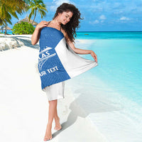 Greece Basketball Custom Sarong Go Hellas Blue Version - Wonder Print Shop