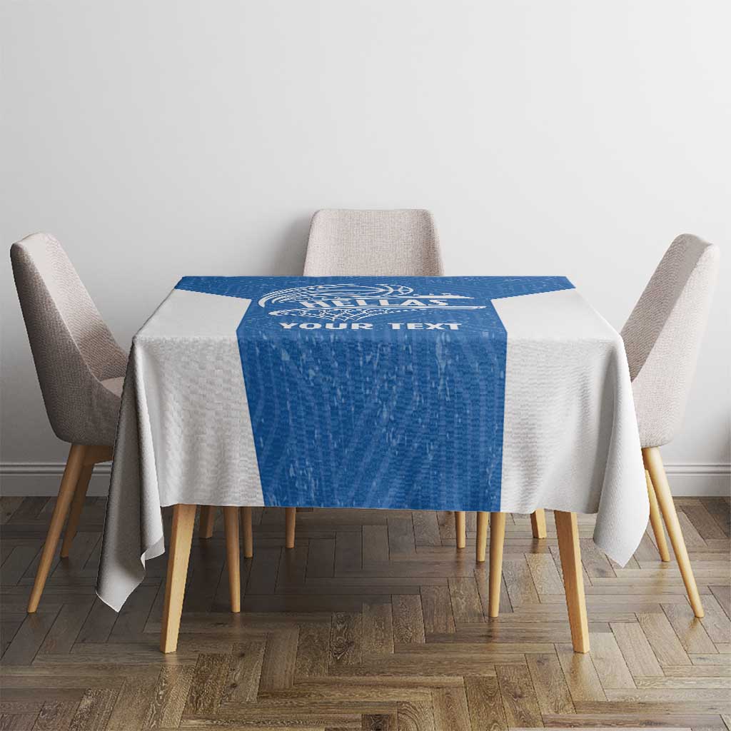 Greece Basketball Custom Tablecloth Go Hellas Blue Version - Wonder Print Shop