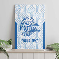 Hellas Basketball Custom Canvas Wall Art Go Greece White Version - Wonder Print Shop