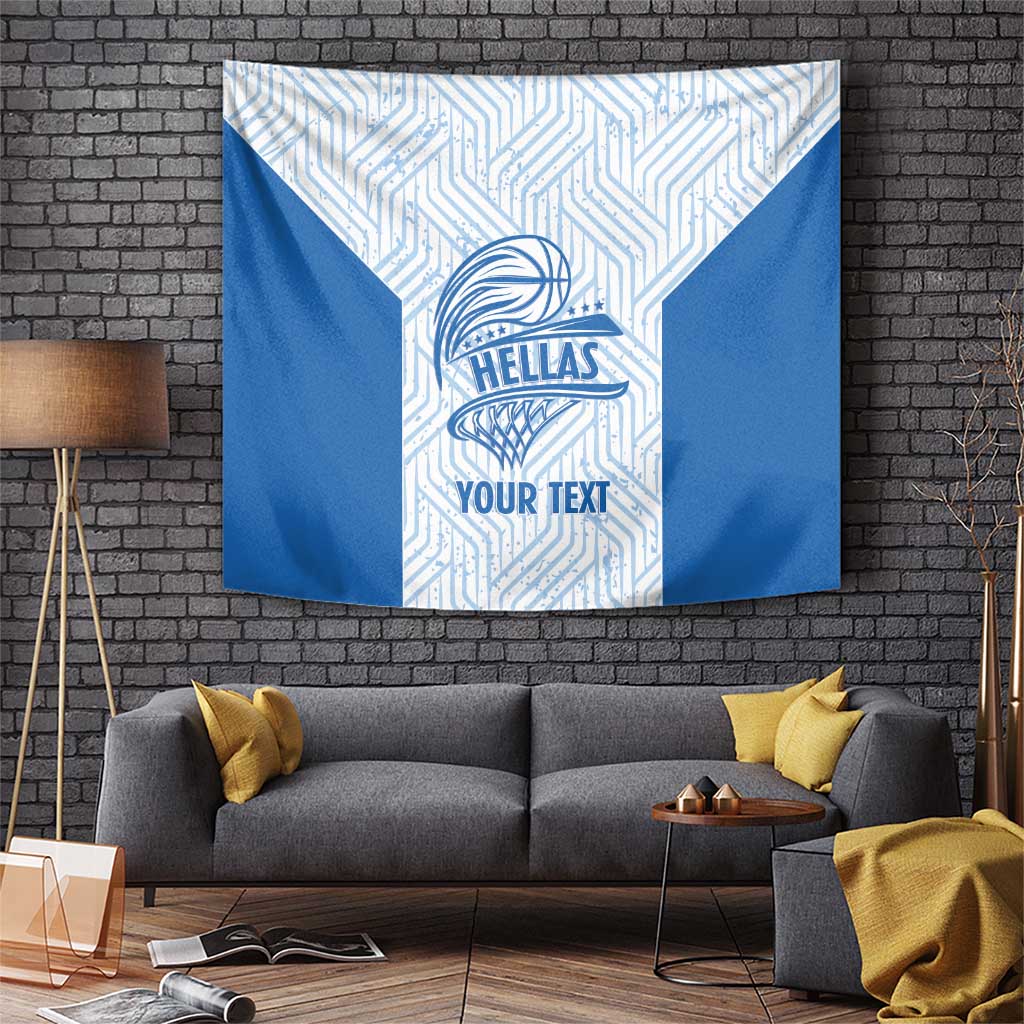 Hellas Basketball Custom Tapestry Go Greece White Version - Wonder Print Shop