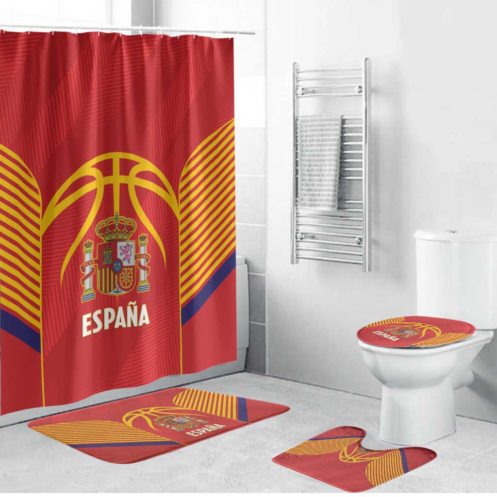 Spain Basketball Bathroom Set La Roja Go Champions - Wonder Print Shop