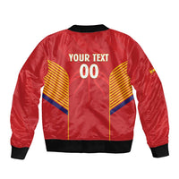 Spain Basketball Custom Bomber Jacket La Roja Go Champions - Wonder Print Shop