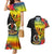 Vanuatu Tafea Day Couples Matching Mermaid Dress and Hawaiian Shirt Coat Of Arms Mix Tropical Flowers - Wonder Print Shop