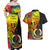 Vanuatu Tafea Day Couples Matching Off Shoulder Maxi Dress and Hawaiian Shirt Coat Of Arms Mix Tropical Flowers - Wonder Print Shop