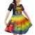 Vanuatu Tafea Day Family Matching Mermaid Dress and Hawaiian Shirt Coat Of Arms Mix Tropical Flowers - Wonder Print Shop