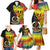 Vanuatu Tafea Day Family Matching Mermaid Dress and Hawaiian Shirt Coat Of Arms Mix Tropical Flowers - Wonder Print Shop