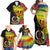 Vanuatu Tafea Day Family Matching Off Shoulder Maxi Dress and Hawaiian Shirt Coat Of Arms Mix Tropical Flowers - Wonder Print Shop