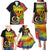 Vanuatu Tafea Day Family Matching Puletasi Dress and Hawaiian Shirt Coat Of Arms Mix Tropical Flowers - Wonder Print Shop