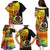 Vanuatu Tafea Day Family Matching Puletasi Dress and Hawaiian Shirt Coat Of Arms Mix Tropical Flowers - Wonder Print Shop