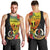 Vanuatu Tafea Day Men Tank Top Coat Of Arms Mix Tropical Flowers - Wonder Print Shop