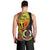 Personalised Vanuatu Tafea Day Men Tank Top Coat Of Arms Mix Tropical Flowers - Wonder Print Shop