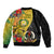 Vanuatu Torba Day Bomber Jacket Coat Of Arms Mix Tropical Flowers - Wonder Print Shop