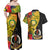 Vanuatu Torba Day Couples Matching Off Shoulder Maxi Dress and Hawaiian Shirt Coat Of Arms Mix Tropical Flowers - Wonder Print Shop