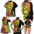 Vanuatu Torba Day Family Matching Long Sleeve Bodycon Dress and Hawaiian Shirt Coat Of Arms Mix Tropical Flowers - Wonder Print Shop