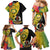 Vanuatu Torba Day Family Matching Mermaid Dress and Hawaiian Shirt Coat Of Arms Mix Tropical Flowers - Wonder Print Shop