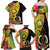 Vanuatu Torba Day Family Matching Off Shoulder Maxi Dress and Hawaiian Shirt Coat Of Arms Mix Tropical Flowers - Wonder Print Shop