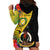 Vanuatu Torba Day Hoodie Dress Coat Of Arms Mix Tropical Flowers - Wonder Print Shop