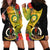 Vanuatu Torba Day Hoodie Dress Coat Of Arms Mix Tropical Flowers - Wonder Print Shop