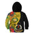 Vanuatu Torba Day Kid Hoodie Coat Of Arms Mix Tropical Flowers - Wonder Print Shop