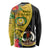 Vanuatu Torba Day Long Sleeve Shirt Coat Of Arms Mix Tropical Flowers - Wonder Print Shop