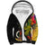 Vanuatu Torba Day Sherpa Hoodie Coat Of Arms Mix Tropical Flowers - Wonder Print Shop