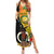 Vanuatu Torba Day Summer Maxi Dress Coat Of Arms Mix Tropical Flowers - Wonder Print Shop