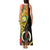 Vanuatu Torba Day Tank Maxi Dress Coat Of Arms Mix Tropical Flowers - Wonder Print Shop