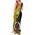 Vanuatu Torba Day Tank Maxi Dress Coat Of Arms Mix Tropical Flowers - Wonder Print Shop