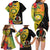 Personalised Vanuatu Torba Day Family Matching Long Sleeve Bodycon Dress and Hawaiian Shirt Coat Of Arms Mix Tropical Flowers - Wonder Print Shop