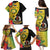 Personalised Vanuatu Torba Day Family Matching Puletasi Dress and Hawaiian Shirt Coat Of Arms Mix Tropical Flowers - Wonder Print Shop