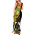 Personalised Vanuatu Torba Day Tank Maxi Dress Coat Of Arms Mix Tropical Flowers - Wonder Print Shop