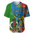 Vanuatu Malampa Day Baseball Jersey Coat Of Arms Mix Tropical Flowers - Wonder Print Shop